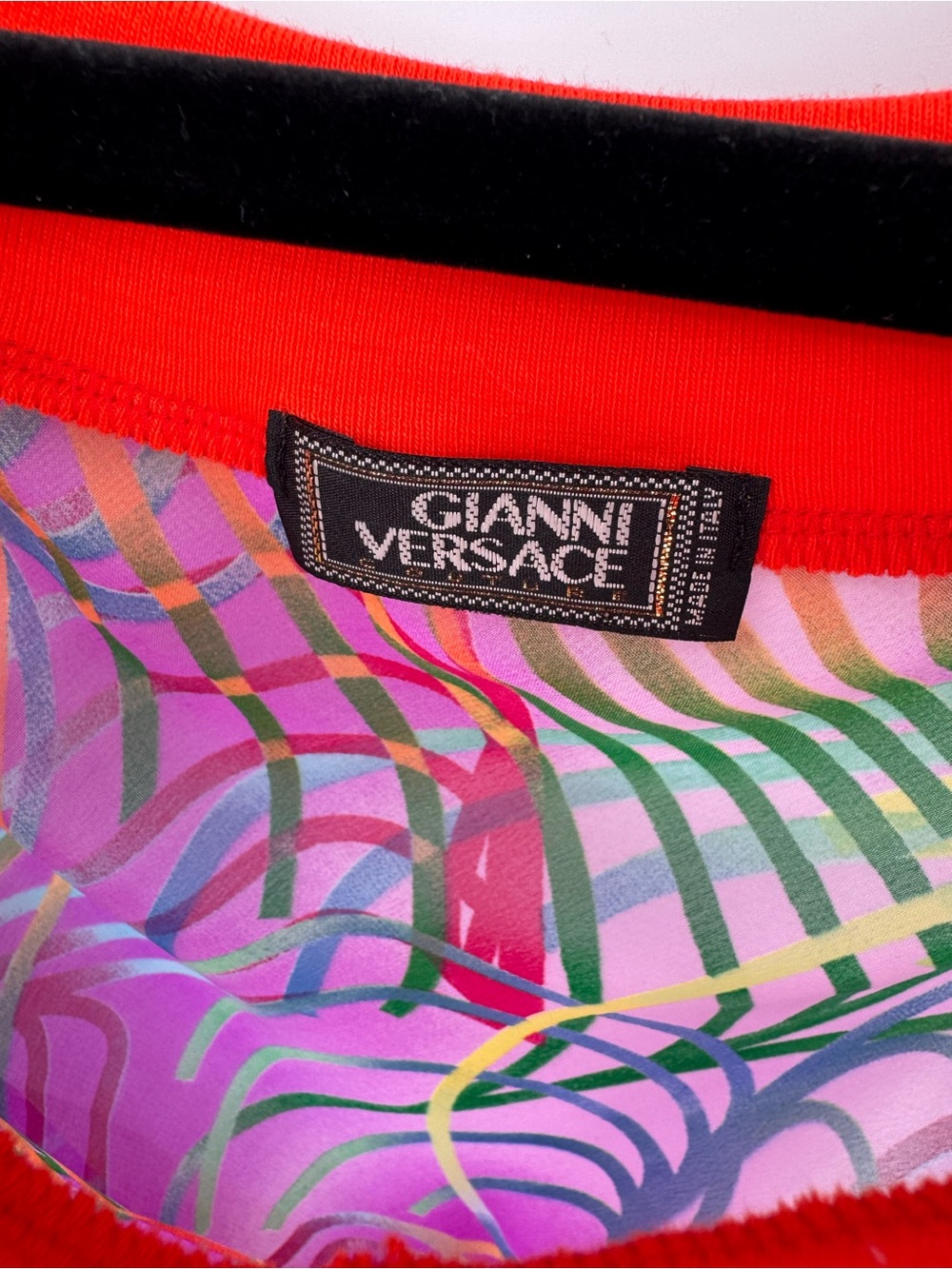 Vintage Gianni Versace 80s/90s Off the Shoulder Sheer Long Sleeve Blouse S - Picture 5 of 9